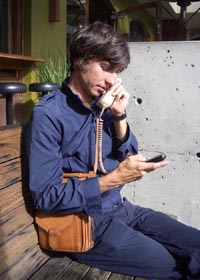 Tim making a Pokia call